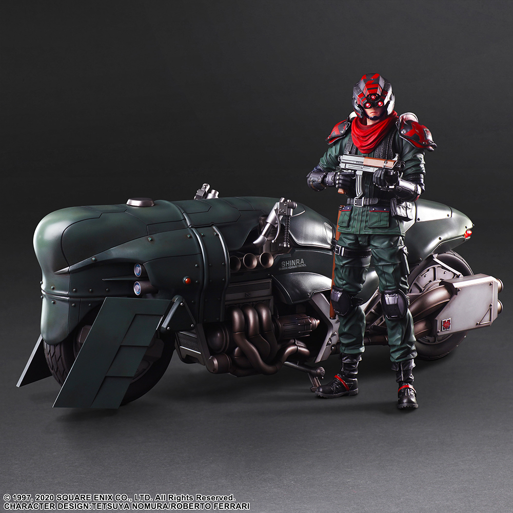 Play Arts -Kai- Final Fantasy VII Remake - Shinra Elite Security Officer & Motorcycle Set *Clearance